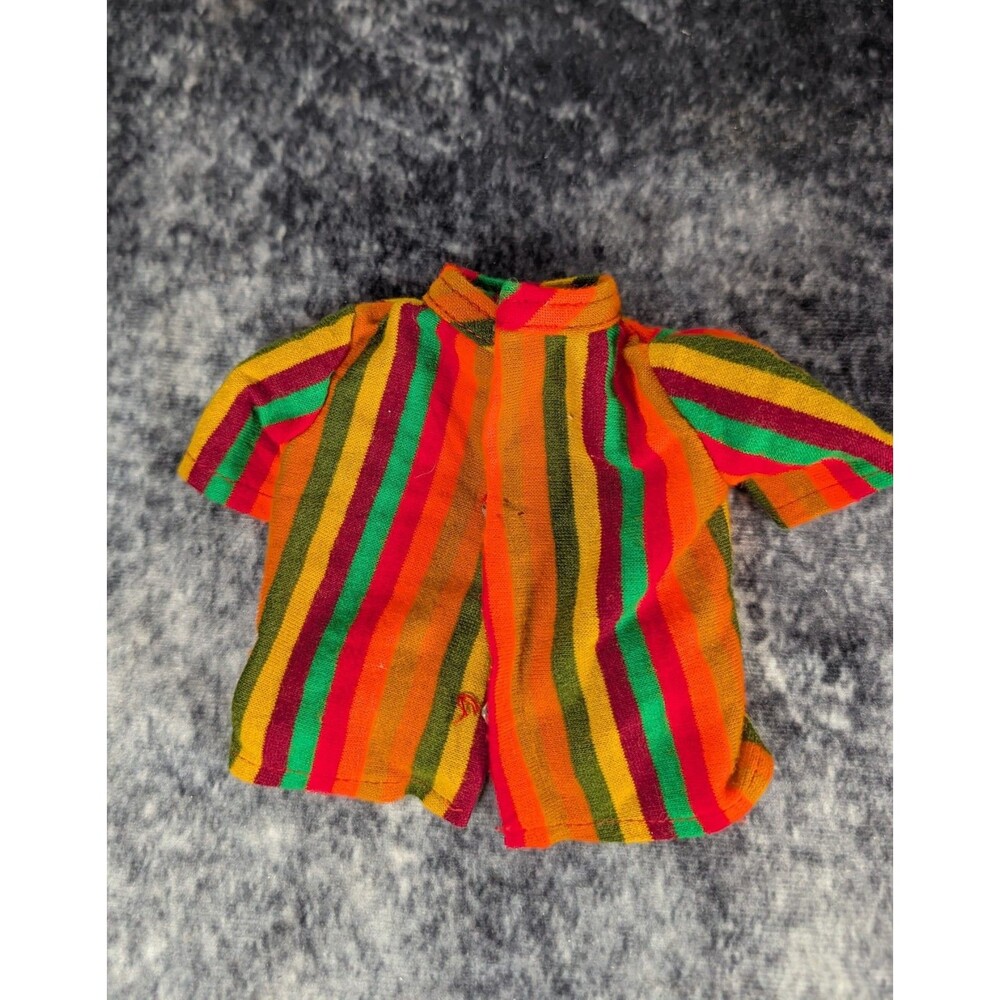 1971 Rare Vintage Jane Doll Shirt Multi Color  Stripped